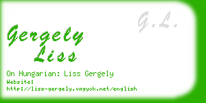 gergely liss business card